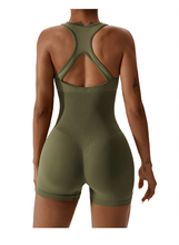 Ready To Run - Romper - OLIVE x WHITE