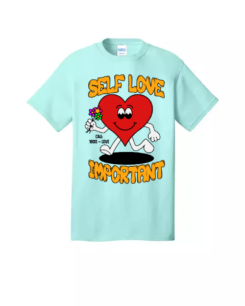 SELF LOVE IMPORTANT - LIGHT BLUE X WHITE