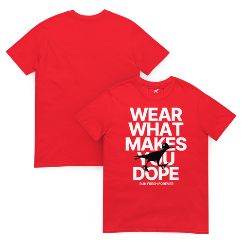 WEAR YO VIBES TEE  - RED X WHITE